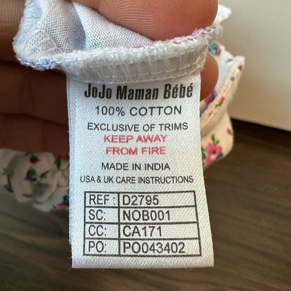 Jojo Maman Bebe Floral Peter Pan Collar Onesie (Size 0-3 Months) - Picture 4 of 4